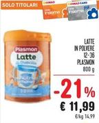 Offerta per Plasmon - Latte In Polvere 12-36 a 11,99€ in Spazio Conad