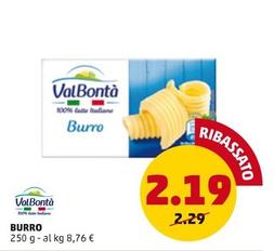 Offerta per Valbontà - Burro a 2,19€ in PENNY