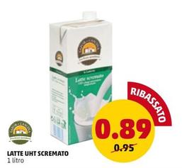 Offerta per Sapor Di Cascina - Latte UHT Scremato a 0,89€ in PENNY