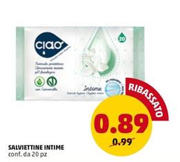 Offerta per Ciao - Salviettine Intime a 0,89€ in PENNY