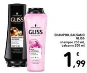 Offerta per Schwarzkopf - Shampoo, Balsamo Gliss a 1,99€ in Spazio Conad