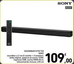 Offerta per Sony - Soundbar HTSF150  a 109€ in Spazio Conad
