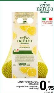Offerta per Conad - Limoni Verso Natura Bio a 0,95€ in Spazio Conad