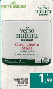 Offerta per Conad - Carta Igienica Verso Natura a 1,99€ in Spazio Conad