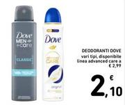 Offerta per Dove - Deodoranti a 2,1€ in Spazio Conad