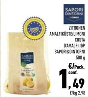 Offerta per Conad - Limoni Costa D'Amalfi IGP Sapori&Dintorni a 1,49€ in Conad City