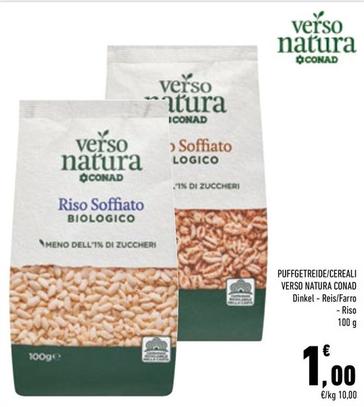Offerta per Conad - Cereali Verso Natura a 1€ in Conad City