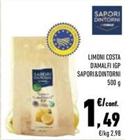Offerta per Limoni Costa D'amalfi IGP Savori Sapori & Dintorni a 1,49€ in Conad City