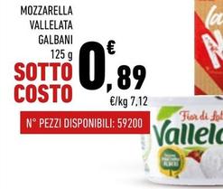 Offerta per Galbani - Mozzarella Vallelata a 0,89€ in Conad City
