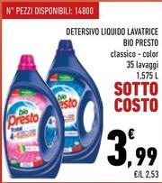 Offerta per Bio Presto - Detersivo Liquido Lavatrice a 3,99€ in Conad City