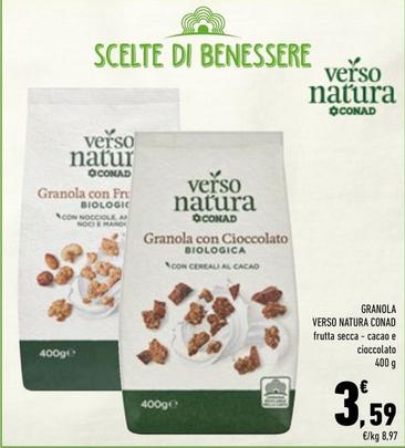Offerta per Conad - Granola Verso Natura a 3,59€ in Conad City
