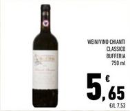Offerta per Bufferìa - Vino Chianti Classico a 5,65€ in Conad