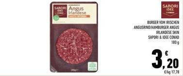 Offerta per Conad - Hamburger Angus Irlandese Skin Sapori & Idee a 3,2€ in Conad