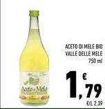 Offerta per Valle Delle Mele - Aceto Di Mele Bio a 1,79€ in Conad