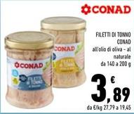 Offerta per Conad - Filetti Di Tonno a 3,89€ in Conad