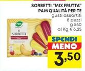 Offerta per Pam - Sorbetti "Mix Frutta" Qualità Per Te a 3,5€ in Pam