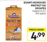 Offerta per Spontex - Guanti Monouso Protect 100 a 4,99€ in Pam