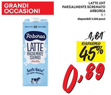 Offerta per Arborea - Latte Uht Parzialmente Scremato a 0,89€ in Pam