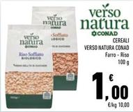 Offerta per Conad - Cereali Verso Natura a 1€ in Conad