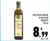 Offerta per Desantis - Olio Extra Vergine Di Oliva Bio a 8,99€ in Conad City