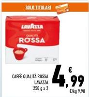 Offerta per Lavazza - Caffè Qualità Rossa a 4,99€ in Margherita Conad