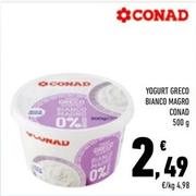 Offerta per Conad - Yogurt Greco Bianco Magro a 2,49€ in Conad Superstore