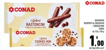 Offerta per Conad - Bastoncini Ricoperti Al Cioccolato/Cookies Mini a 1€ in Conad Superstore