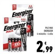 Offerta per Energizer - Pile Max a 2,99€ in Conad Superstore