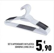 Offerta per Domopak Living - Set 8 Appendiabiti In Plastica a 5,9€ in Conad Superstore