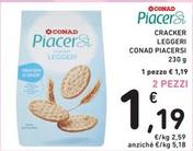 Offerta per Conad Piacersi - Cracker Leggeri a 1,19€ in Spazio Conad