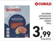 Offerta per Conad - Salmone Affumicato Norvegese a 3,99€ in Spazio Conad