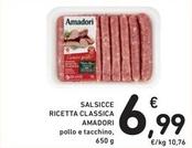 Offerta per Amadori - Salsicce Ricetta Classica a 6,99€ in Spazio Conad