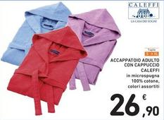 Offerta per Caleffi - Accappatoio Adulto Con Cappuccio a 26,9€ in Spazio Conad