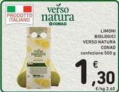 Offerta per Verso Natura Conad - Limoni Biologici a 1,3€ in Spazio Conad