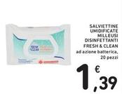 Offerta per Fresh & Clean - Salviettine Umidificate Milleusi Disinfettanti a 1,39€ in Spazio Conad