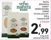 Offerta per Conad - Pasta Biologica Kamut Verso Natura  a 2,99€ in Spazio Conad