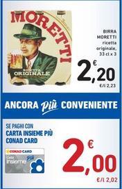 Offerta per Moretti - Birra a 2,2€ in Spazio Conad