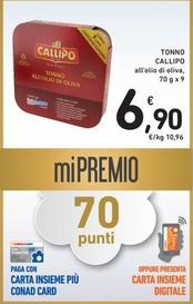Offerta per Callipo - Tonno a 6,9€ in Spazio Conad