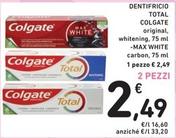 Offerta per Colgate - Dentifricio Total a 2,49€ in Spazio Conad
