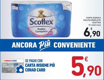 Offerta per Scottex - Carta Igienica Pulito Completo a 6,9€ in Spazio Conad