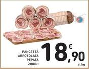 Offerta per Zironi - Pancetta Arrotolata Pepata a 18,9€ in Spazio Conad