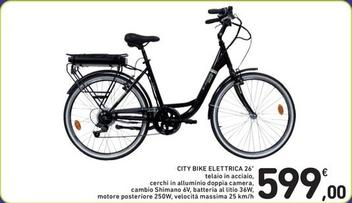 Offerta per City Bike Elettrica 26" a 599€ in Spazio Conad