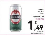 Offerta per Becks - Birra a 1,49€ in Spazio Conad