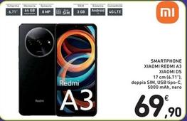 Offerta per Xiaomi - Smartphone Redmi A3 DS a 69,9€ in Spazio Conad