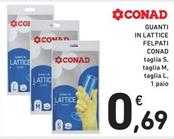 Offerta per Conad - Guanti In Lattice Felpati a 0,69€ in Spazio Conad