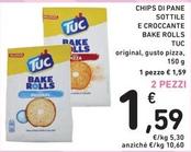 Offerta per Tuc - Chips Di Pane Sottile E Croccante Bake Rolls  a 1,59€ in Spazio Conad