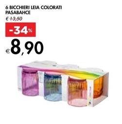 Offerta per Pasabahce - 6 Bicchieri Leia Colorati a 8,9€ in Bennet