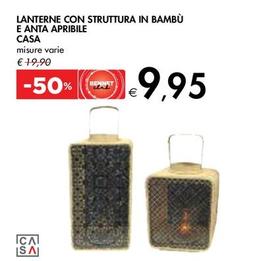 Offerta per Casa - Lanterne Con Struttura In Bambù E Anta Apribile a 9,95€ in Bennet