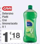 Offerta per Crai - Detersivo Piatti a 1,18€ in Crai
