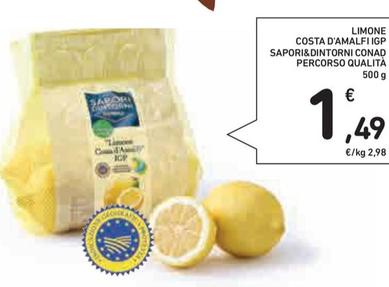 Offerta per Conad - Limone Costa D'Amalfi IGP Sapori&Dintorni Percorso Qualità a 1,49€ in Conad Superstore